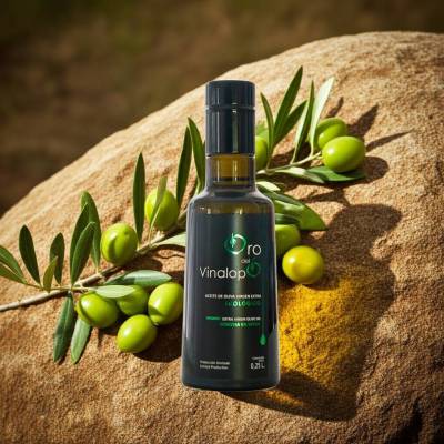 Ekologiczna zielona oliwa z oliwek Extra Virgin ORO DEL VINALOPÓ verde w ciemnej butelce 0,25L