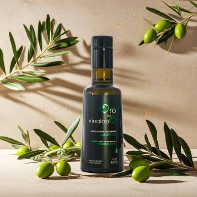 Ekologiczna zielona oliwa z oliwek Extra Virgin ORO DEL VINALOPÓ verde w ciemnej butelce 0,25L
