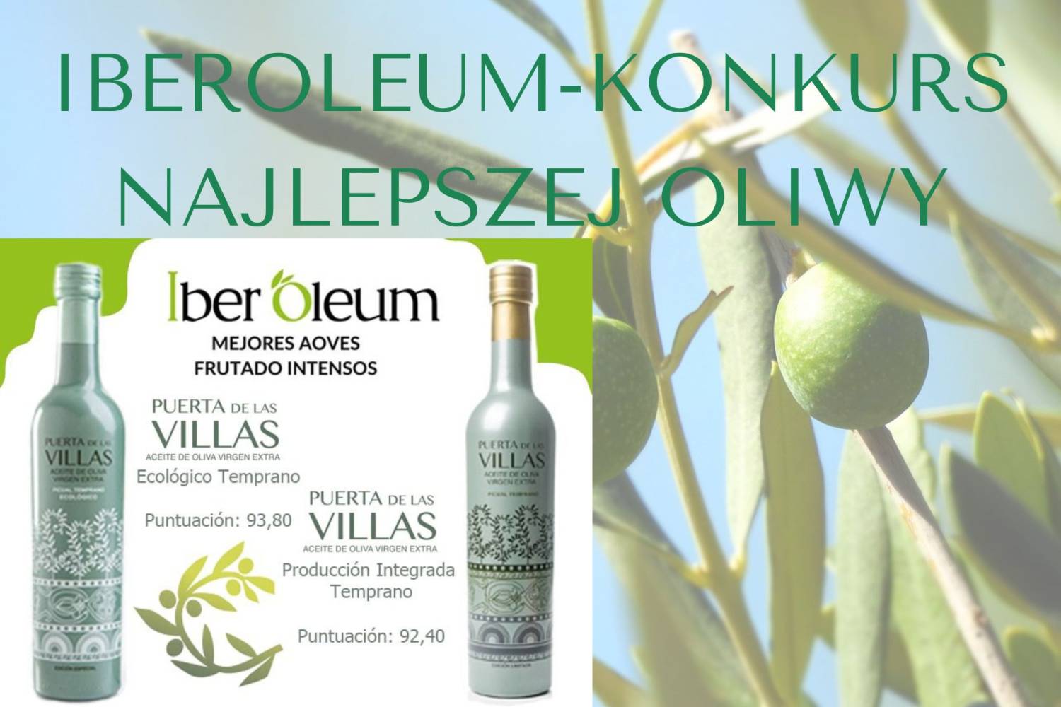 IberOleum &ndash; ranking najlepszych hiszpańskich oliw i sukces oliwy picual Puerta de las Villas
